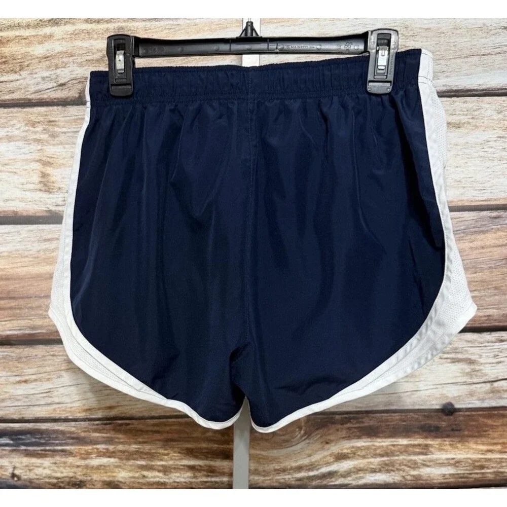 Nike Women's Large Dri-FIT Tempo Mid-Rise Brief-Lined Running Shorts 3” Navy